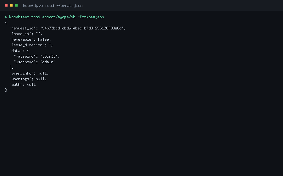 keephippo read -format=json